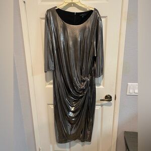 Liquid Silver Cocktail Dress
